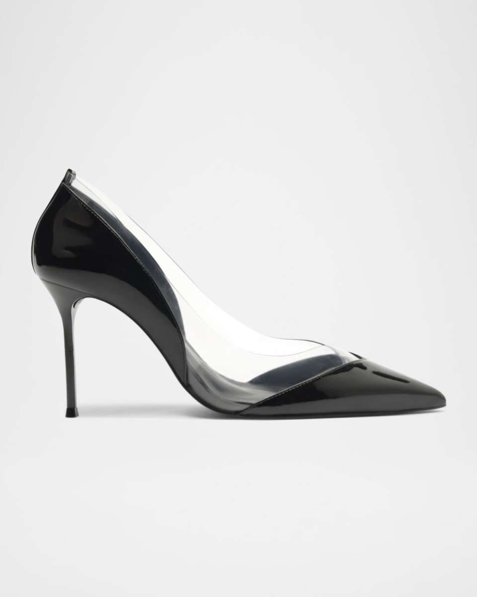 Andie Leather Vinyl Stiletto Pumps